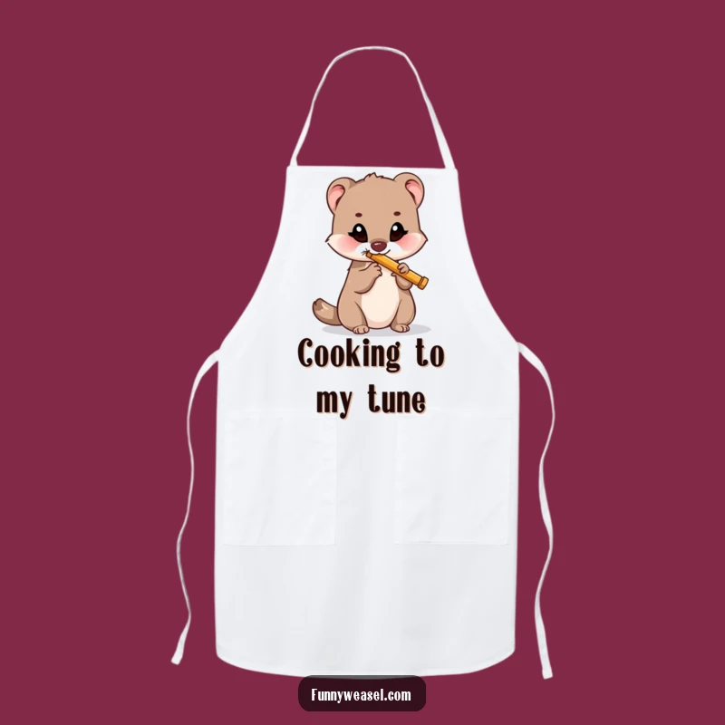 Funny Music Weasel Apron: Cook Up Some Humorous Melodies