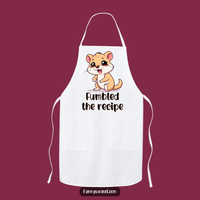 Funny Weasel Trip Apron: Kitchen Mishaps & Humor Gift