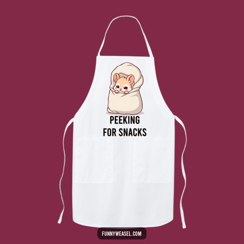 Funny Weasel Stash Apron: Kitchen Secrets & Humor Gift
