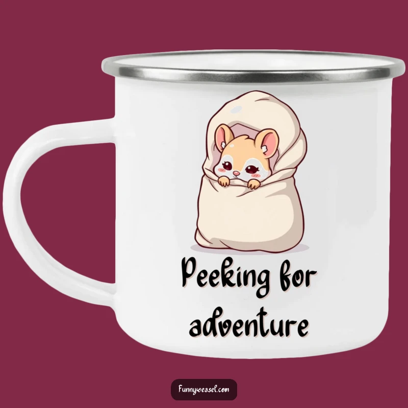 Funny Weasel Stash Camping Mug: Adventure Secrets Gift Cup