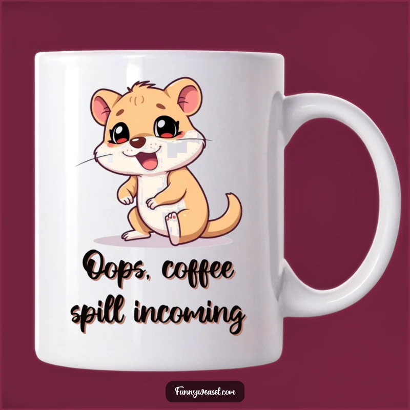 Funny Goofy Weasel Mug: Hilarious Trip Fail Gift for Clumsy Fun