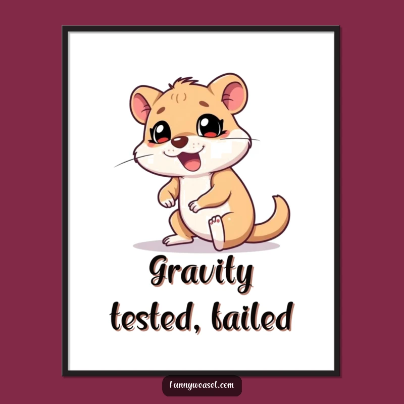 Funny Weasel Trip Digital Art: Instant Oops Download