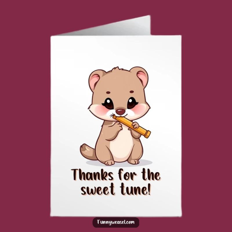 Free Printable Thank You Card: Weasel's Thank You Tune, Downloadable Gift