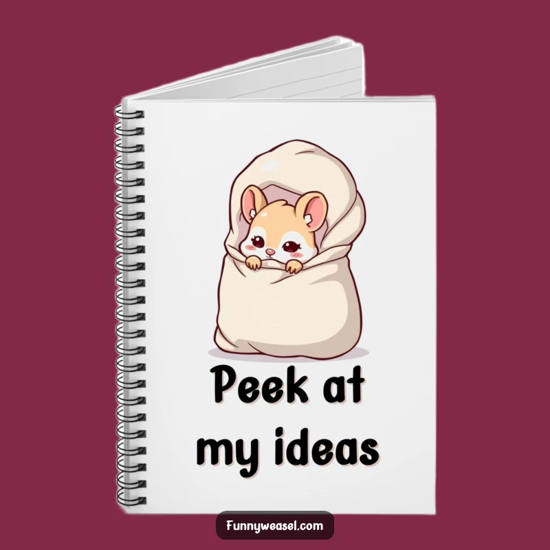 Funny Weasel Secret Notebook: Jot Down Your Treasures Gift
