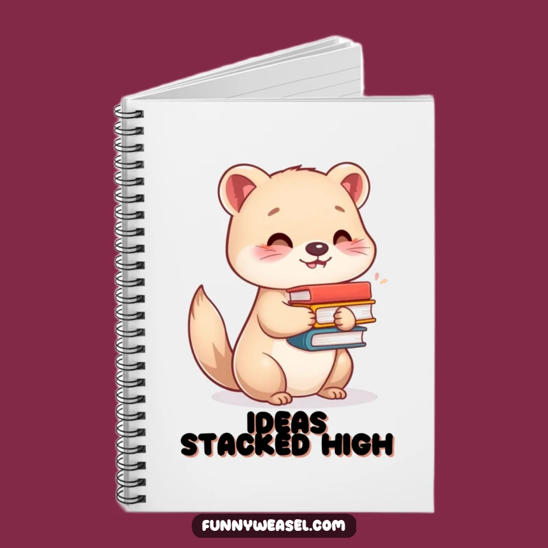 Funny Weasel Notebook: Hilarious Journal for Book Lovers and Aspiring Writers