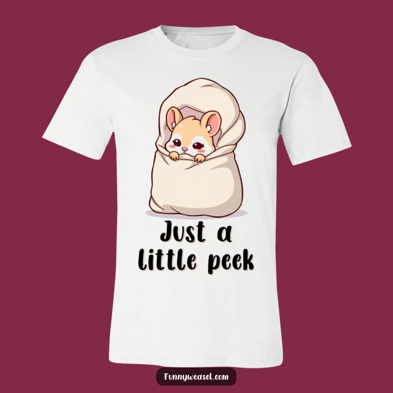 Funny Sly Weasel T-Shirt: Peek-a-Boo Humor Gift Tee