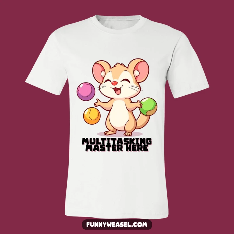 Funny Juggling Weasel T-Shirt: Talented Trickster Gift Tee