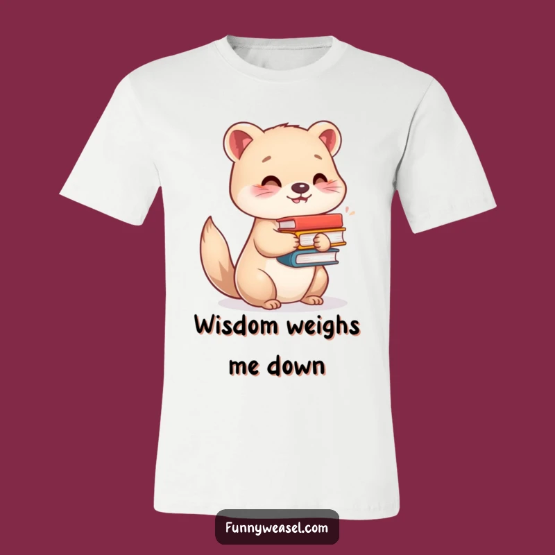Funny Weasel Reading T-Shirt: Hilarious Gift for Book Lovers and Weasel Fans