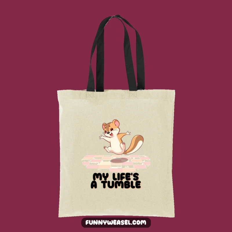 Funny Weasel Cartwheel Tote Bag: Carry Your Laughs Everywhere Gift